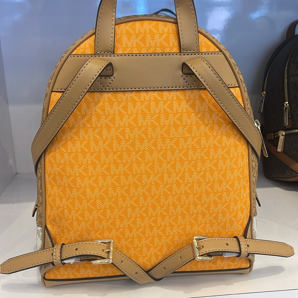MICHAEL KORS Rhea Medm Zip Color-Block Signature Logo Backpack
POP ORNG MLT
NWT - Picture 5 of 16